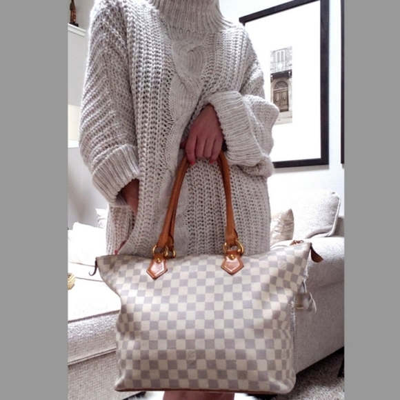 Louis Vuitton Damier Azur Saleya MM Bag & Matching Zippy Wallet - Picture 2 of 16